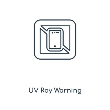 UV ışın uyarı simgesi modaya uygun bir tasarım tarzı. uv ışın uyarı simgesi beyaz arka plan üzerinde izole. UV ışın uyarı vektör simgesi basit ve modern düz simgesi web sitesi, mobil, logo, app, UI. UV ışın uyarı simge vektör çizim, Eps10.