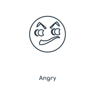 kızgın simgesi modaya uygun bir tasarım tarzı. kızgın beyaz arka plan üzerinde izole simge. kızgın vektör simgesi basit ve modern düz simgesi web sitesi, mobil, logo, app, UI. kızgın simge vektör çizim, Eps10.