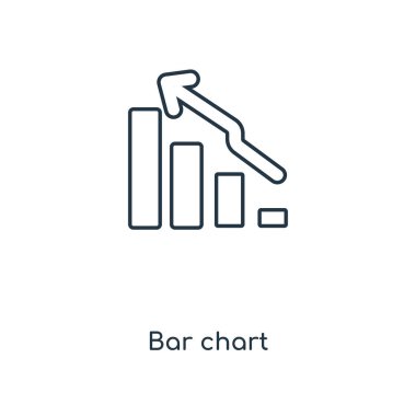 çubuk grafik simge modaya uygun bir tasarım tarzı. çubuk grafik simgesi beyaz arka plan üzerinde izole. grafik vektör simgesi basit ve modern düz sembolü için web sitesi, mobil, logo, app, UI. çubuk grafik simge vektör çizim, Eps10.