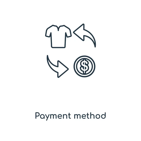 Ícone Método Pagamento Estilo Design Moderno Ícone Método Pagamento Isolado — Vetor de Stock