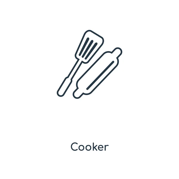 Icône Cuisinière Dans Style Design Mode Icône Cuisinière Isolée Sur — Image vectorielle