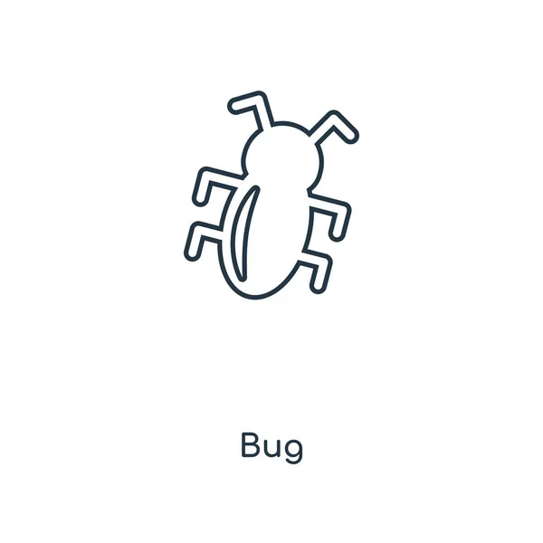 Bug Icon Trendy Design Style Bug Icon Isolated White Background — Stock Vector