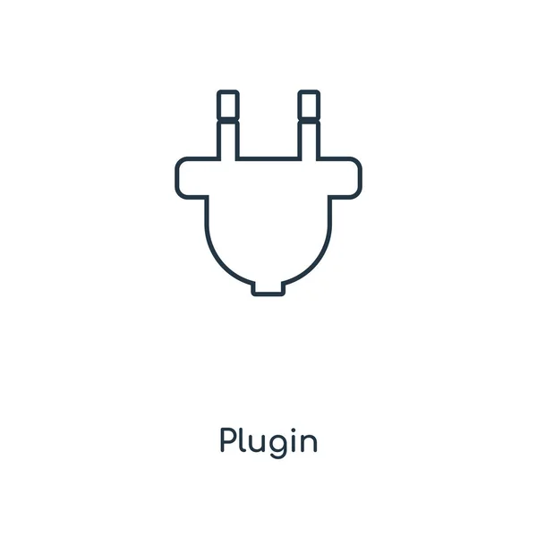 Ícone Plugin Estilo Design Moderno Ícone Plugin Isolado Fundo Branco —  Vetores de Stock