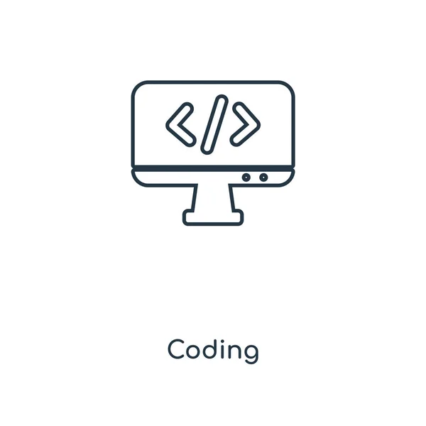 Κωδικοποίηση Εικονίδιο Στην Μοντέρνα Στυλ Σχεδιασμού Κωδικοποίηση Εικονίδιο Που Απομονώνονται — Διανυσματικό Αρχείο