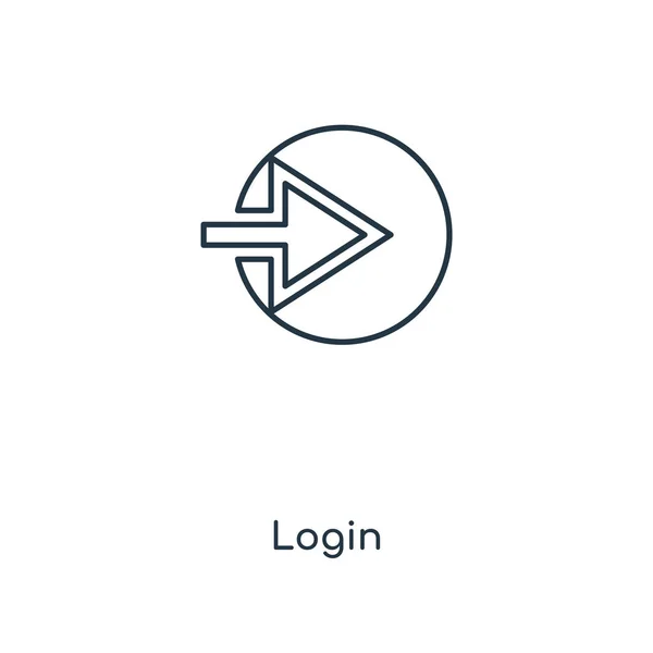 トレンディなデザイン スタイルのログイン アイコン ログイン アイコンが白い背景に分離されました ログインの Web サイト アプリ ベクトル — ストックベクタ