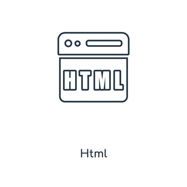 Html Ikon Trendi Design Stílusban Html Ikon Elszigetelt Fehér Background — Stock Vector