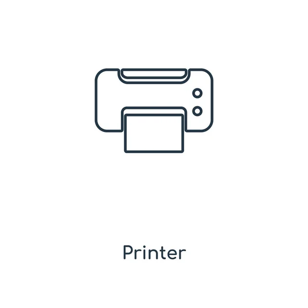 Ícone Impressora Estilo Design Moderno Ícone Impressora Isolado Fundo Branco — Vetor de Stock