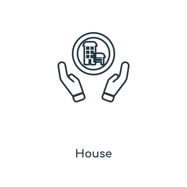 House Icon Trendy Design Style House Icon Isolated White Background — Stock Vector