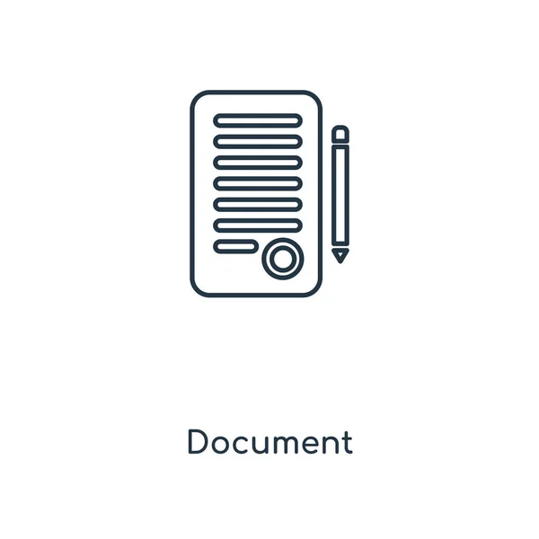 Icône Document Dans Style Design Mode Icône Document Isolé Sur — Image vectorielle