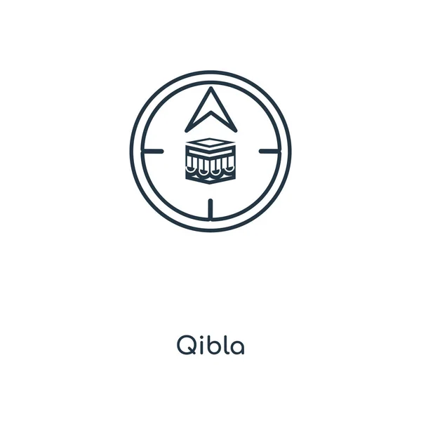 Qibla Ikona Módní Design Stylu Qibla Ikona Izolovaných Bílém Pozadí — Stockový vektor