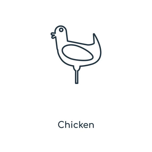 Икона Курицы Модном Стиле Дизайна Икона Курицы Изолированы Белом Фоне — стоковый вектор