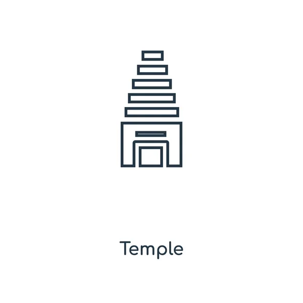 Icono Del Templo Estilo Diseño Moda Icono Del Templo Aislado — Archivo Imágenes Vectoriales