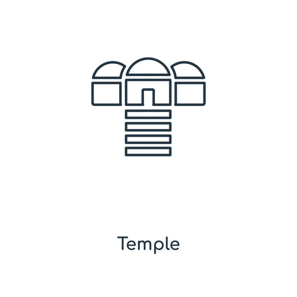 Ícone Templo Estilo Design Moderno Ícone Templo Isolado Fundo Branco —  Vetores de Stock