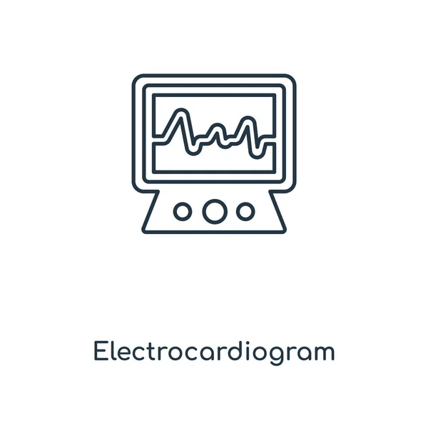 Elektrocardiogram Pictogram Trendy Stijl Elektrocardiogram Pictogram Geïsoleerd Een Witte Achtergrond — Stockvector