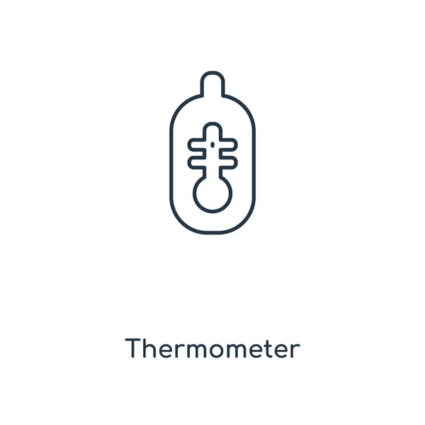 Teploměr Ikona Módní Design Stylu Teploměr Ikona Izolovaných Bílém Pozadí — Stockový vektor