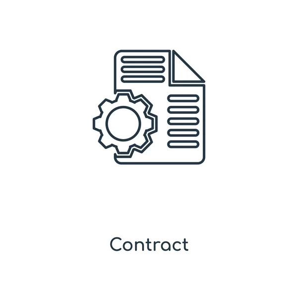 Иконка Контракта Модном Стиле Дизайна Иконка Контракта Изолирована Белом Фоне — стоковый вектор