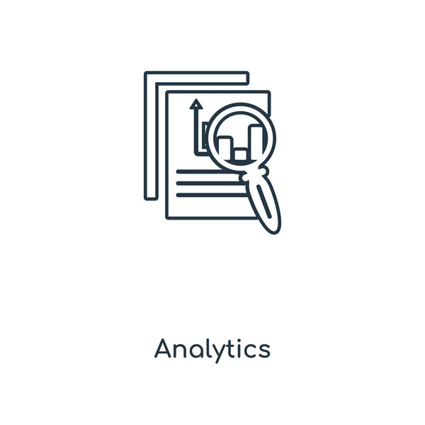 Analytics Ikona Modny Styl Analytics Ikona Białym Tle Analytics Wektor — Wektor stockowy