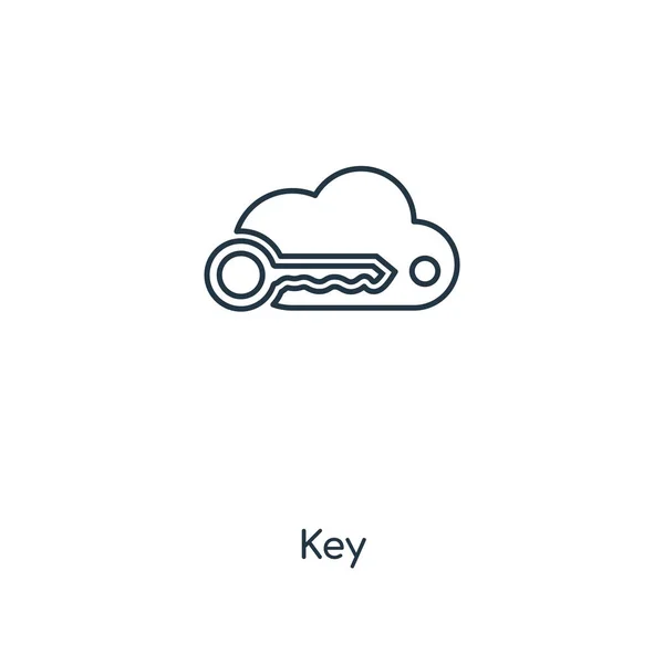 Ikona Klíče Módní Design Stylu Ikona Klíče Izolovaných Bílém Pozadí — Stockový vektor