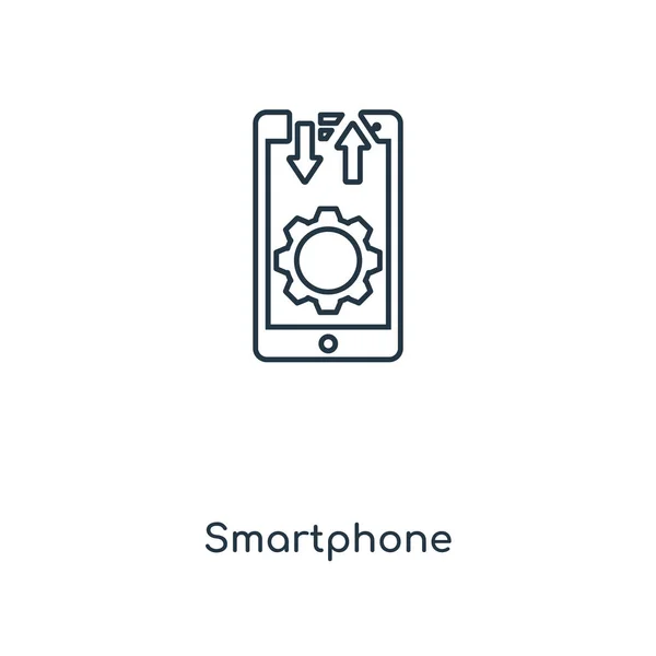 Smartphone Ikone Trendigen Design Stil Smartphone Symbol Isoliert Auf Weißem — Stockvektor