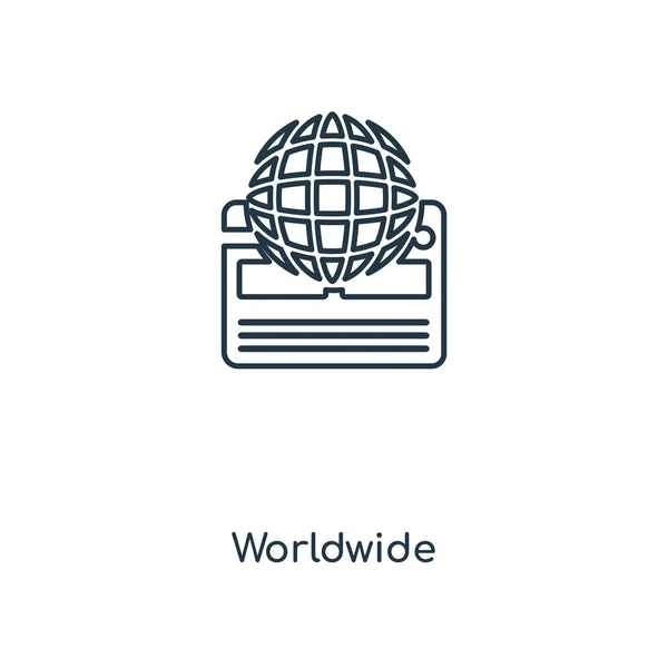 Icono Mundial Estilo Diseño Moda Icono Mundial Aislado Sobre Fondo — Vector de stock