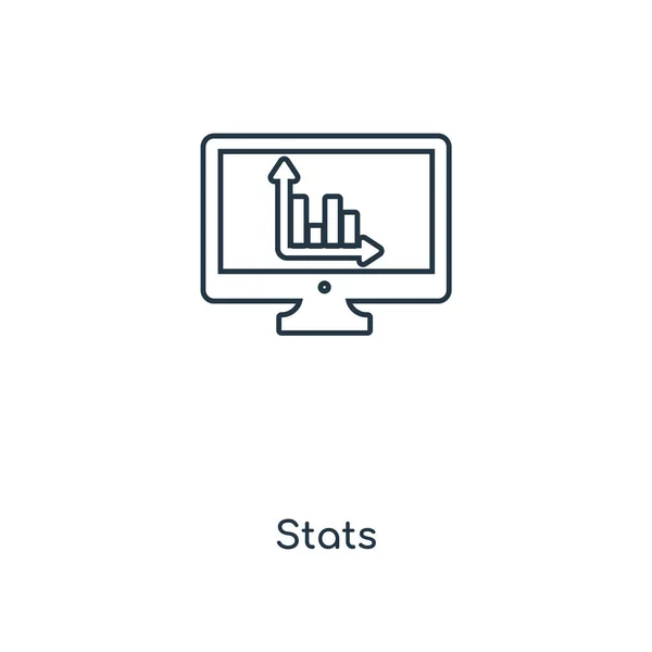 Icône Statistiques Dans Style Design Mode Stats Icône Isolée Sur — Image vectorielle
