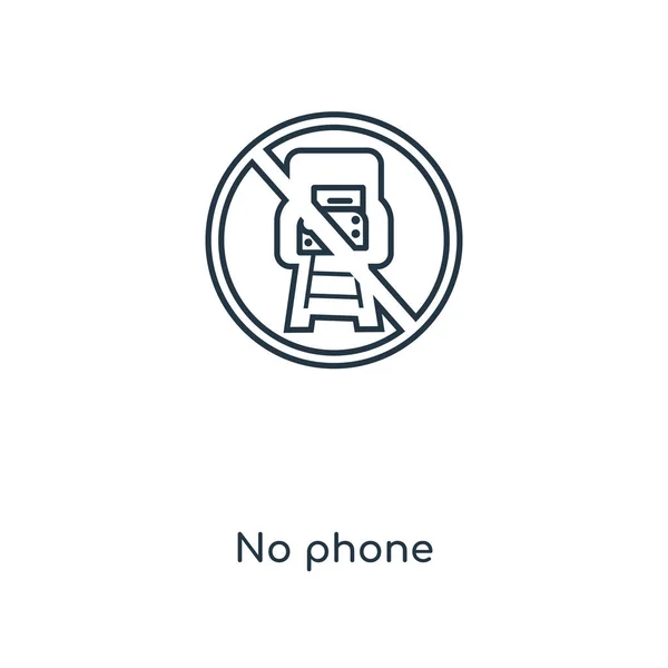 Geen Telefoonpictogram Trendy Stijl Geen Telefoonpictogram Geïsoleerd Een Witte Achtergrond — Stockvector