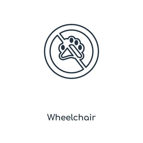 車椅子アイコンをトレンディなデザイン スタイル 車椅子アイコンを白い背景に分離します 車椅子の Web サイト アプリ ベクトル アイコン シンプルでモダンなフラット記号 — ストックベクタ