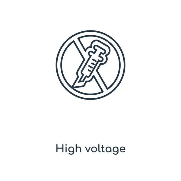 高電圧のトレンディなデザイン スタイルのアイコン 高電圧のアイコンは 白い背景で隔離 高電圧の Web サイト アプリ ベクトル アイコン — ストックベクタ