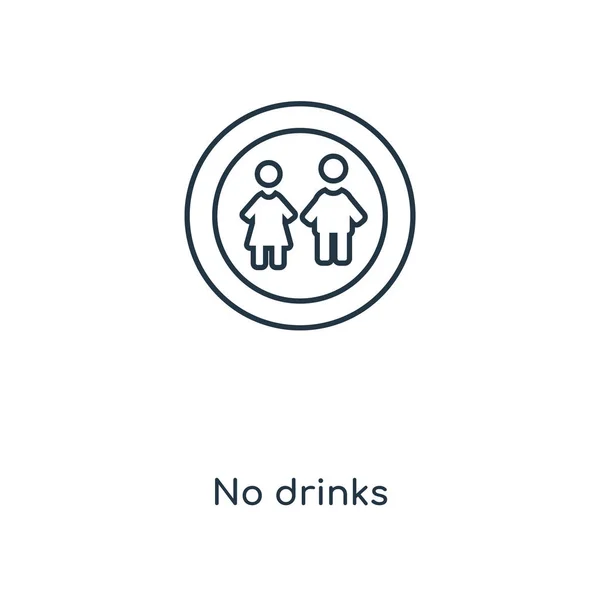 Hay Bebidas Icono Estilo Diseño Moda Sin Bebidas Icono Aislado — Vector de stock