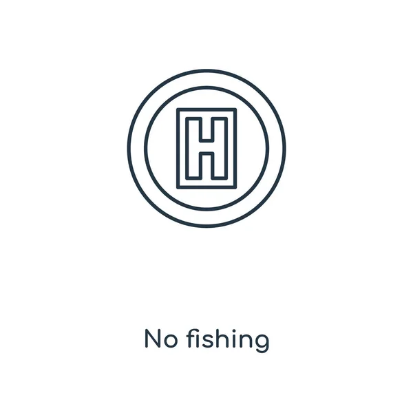 トレンディなデザイン スタイルで釣りアイコンがないです 釣りアイコンが白い背景上に分離されていません 釣りベクトル アイコン シンプルでモダンなフラット記号なしの Web サイト アプリケーション ない釣りのアイコン — ストックベクタ