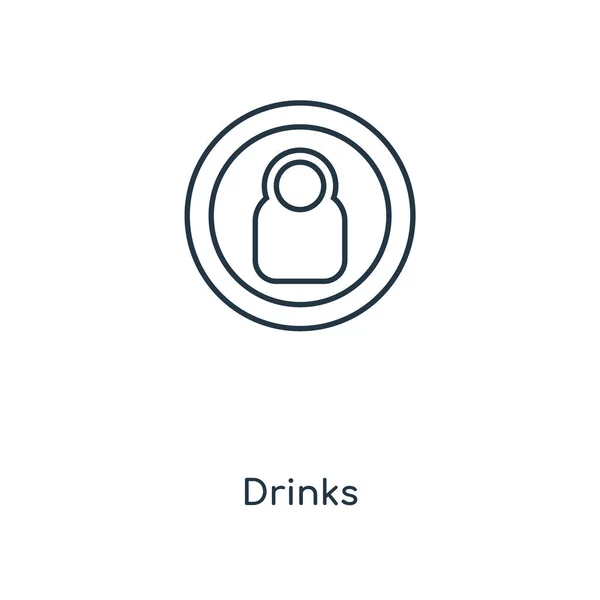 Bebidas Icono Estilo Diseño Moda Bebidas Icono Aislado Sobre Fondo — Vector de stock