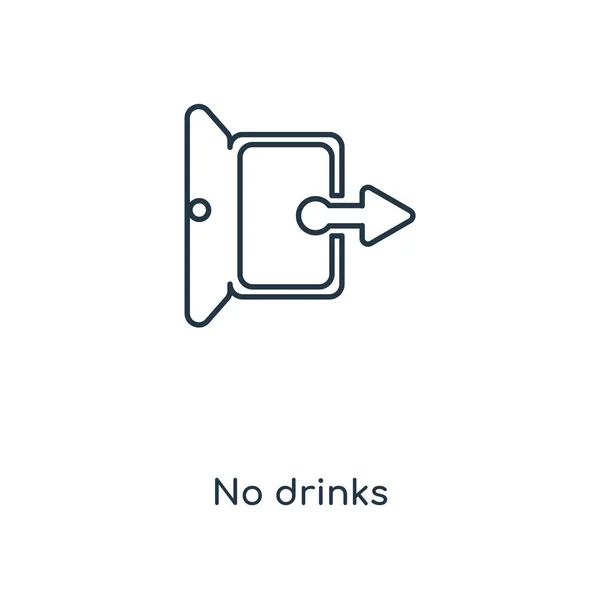 Geen Dranken Pictogram Trendy Stijl Geen Dranken Pictogram Geïsoleerd Een — Stockvector