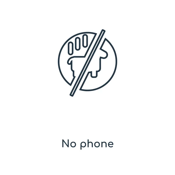 トレンディなデザイン スタイルの電話のアイコンがありません 携帯電話アイコンが白い背景の分離なし 電話ベクトル アイコン シンプルでモダンなフラット記号なしの Web サイト アプリケーション ない携帯電話のアイコン — ストックベクタ
