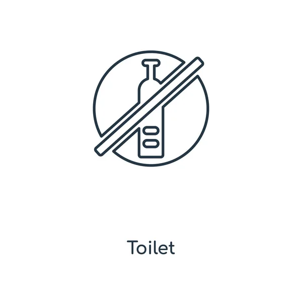 Toaletní Ikona Módní Design Stylu Toaletní Ikona Izolovaných Bílém Pozadí — Stockový vektor