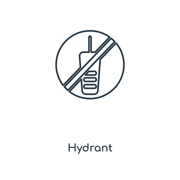 Hydranten Symbol Trendigen Design Stil Hydranten Symbol Isoliert Auf Weißem — Stockvektor