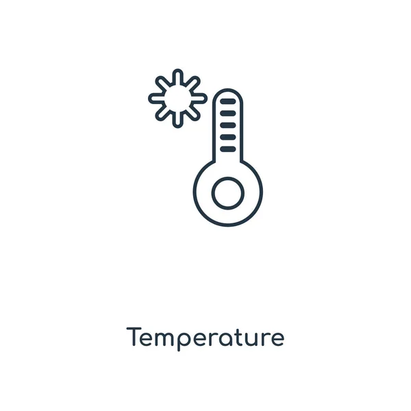 Temperatur Ikone Trendigen Design Stil Temperatursymbol Isoliert Auf Weißem Hintergrund — Stockvektor