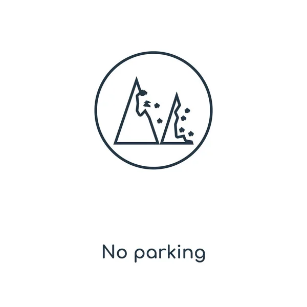 Žádná Ikona Parkování Módní Design Stylu Žádné Parkování Ikona Izolovaných — Stockový vektor