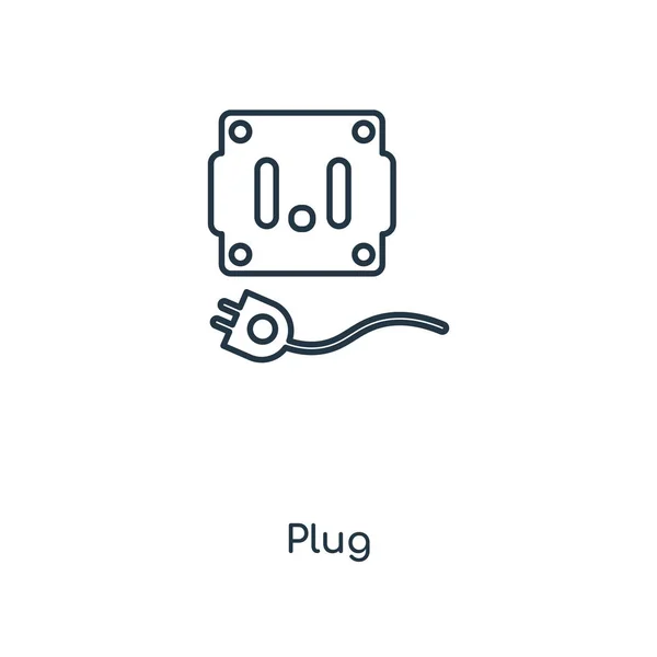 Plug Icon Trendigen Design Stil Steckersymbol Isoliert Auf Weißem Hintergrund — Stockvektor