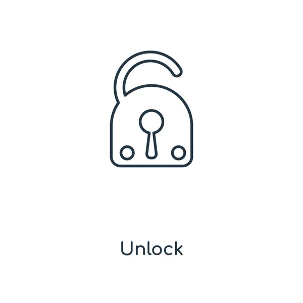 Desbloquear Icono Estilo Diseño Moda Desbloquear Icono Aislado Sobre Fondo — Vector de stock