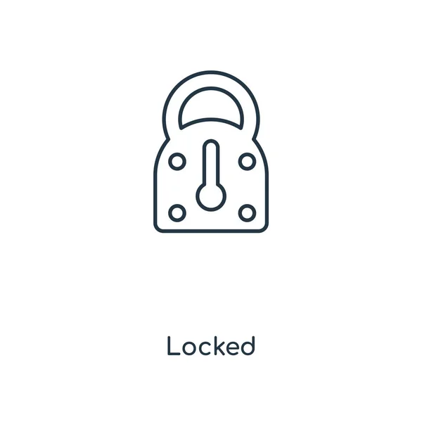 トレンディなデザイン スタイルでロック アイコン ロック アイコンは 白い背景で隔離 単純なベクトルのアイコンをロックされ 近代的なフラット Web サイト — ストックベクタ