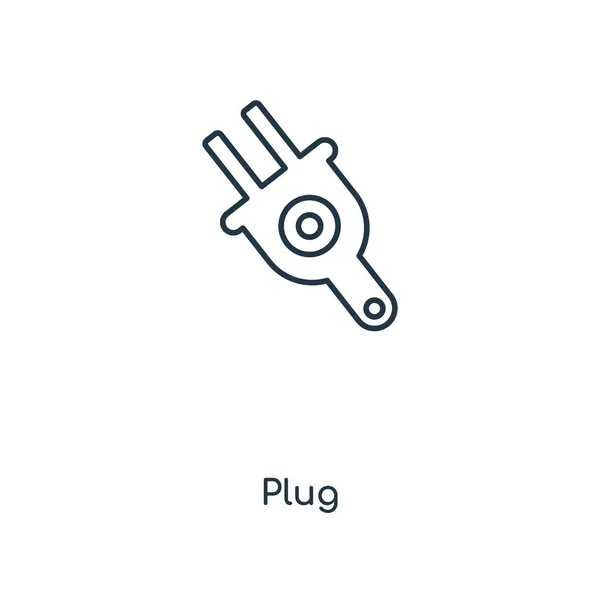 Plug Icon Trendigen Design Stil Steckersymbol Isoliert Auf Weißem Hintergrund — Stockvektor