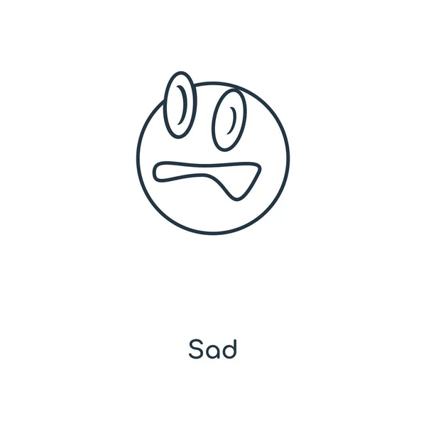 Triste Icono Estilo Diseño Moda Triste Icono Aislado Sobre Fondo — Vector de stock