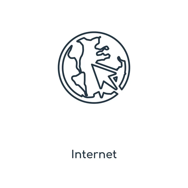 トレンディなデザイン スタイルのインターネット アイコン インターネットのアイコンは 白い背景で隔離 インターネットの Web サイト アプリ ベクトル — ストックベクタ