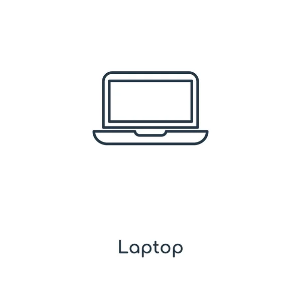 Laptop Ikone Trendigen Design Stil Laptop Symbol Isoliert Auf Weißem — Stockvektor