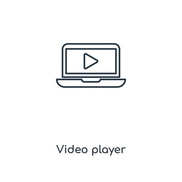 Videoplayer Ikone Trendigen Design Stil Videoplayer Symbol Isoliert Auf Weißem — Stockvektor