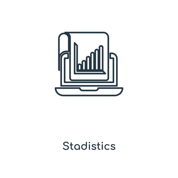 Stadistics Εικονίδιο Στην Μοντέρνα Στυλ Σχεδιασμού Stadistics Εικονίδιο Που Απομονώνονται — Διανυσματικό Αρχείο