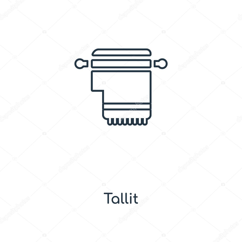 tallit icon in trendy design style. tallit icon isolated on white background. tallit vector icon simple and modern flat symbol for web site, mobile, logo, app, UI. tallit icon vector illustration, EPS10.