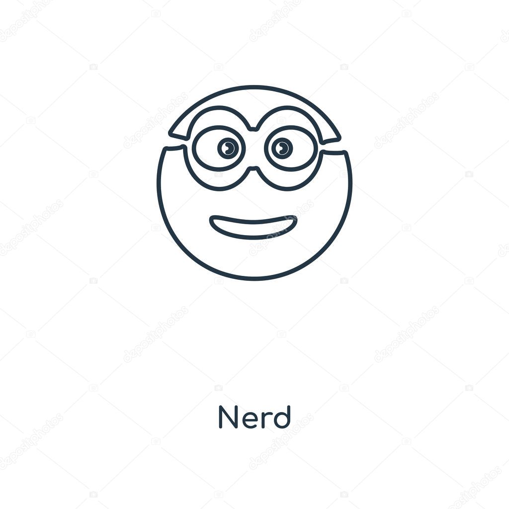nerd icon in trendy design style. nerd icon isolated on white background. nerd vector icon simple and modern flat symbol for web site, mobile, logo, app, UI. nerd icon vector illustration, EPS10.