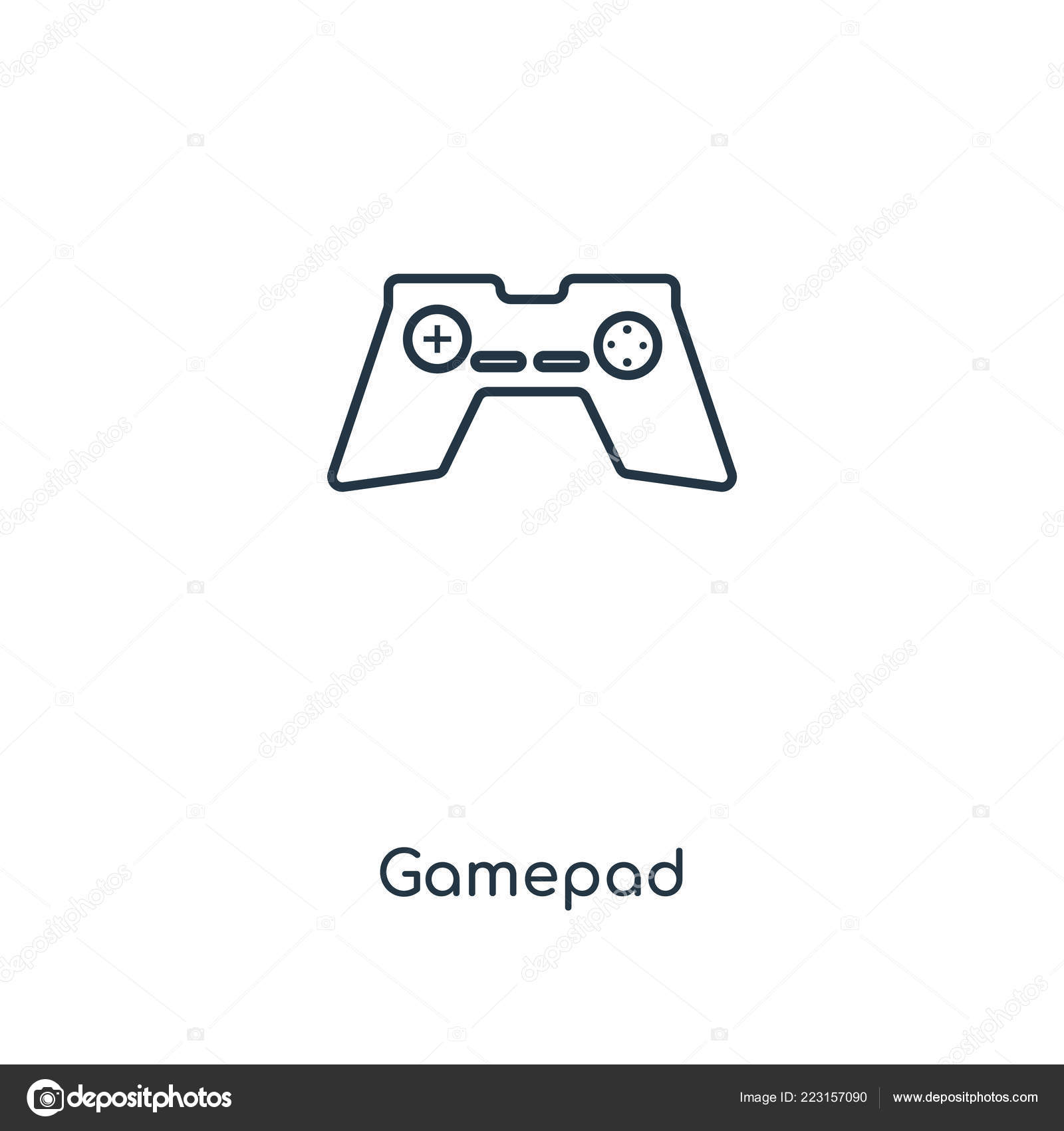 トレンディなデザイン スタイルのゲームパッド アイコン ゲームパッド アイコンが白い背景に分離されました ゲームパッドの Web サイト アプリ ベクトル ストックベクター C Topvectorstock