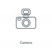 ikona fotoaparátu v módní design stylu. ikona fotoaparátu izolovaných na bílém pozadí. fotoaparát vektorové ikony jednoduché a moderní Béčko pro webové stránky, mobilní, logo, app, Ui. fotoaparát ikonu vektorové ilustrace, Eps10.